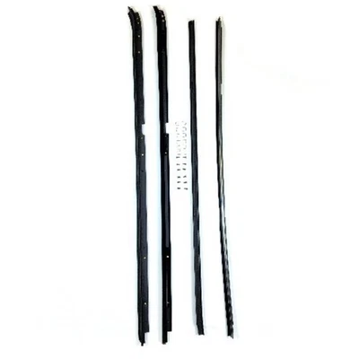 Kit de fieltro barrido de ventana izquierda, derecha para modelos Oldsmobile 1982-1988 con cuentas negras Foto 1 de 4