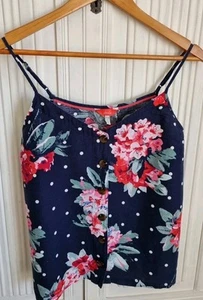 Joules Size 10 Cami Style Top- Button Front, Adjustable Straps, Blue (181) - Picture 1 of 15