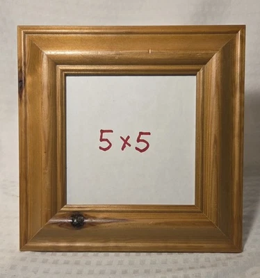 Marco de fotos hecho a mano en Irlanda de madera maciza de 5"x5" independiente o colgante de pared Foto 1 de 4