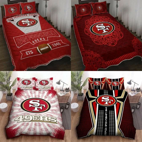 San Francisco 49ers Bedding Set 3PCS Soft Duvet Cover Pillowcase Comforter Cover Cover