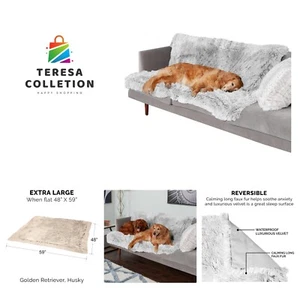 Waterproof Throw Blanket for Dogs & Indoor Cats, Washable - Shaggy Plush Calm... - Picture 1 of 11