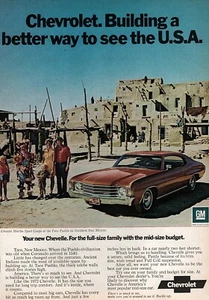 1972 Chevy Malibu Sport Coupe Taos New Mexico Original Color Ad  - Picture 1 of 1