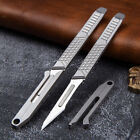 Titanium Schneidemesser,EDC Taschenmesser Utility Messer mit 10 Stck#11 Klingen