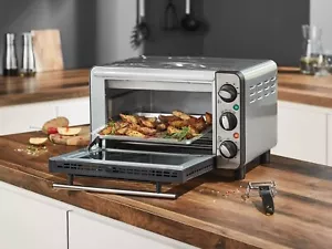 Silvercrest Mini Oven 14L Electric Grill Adjustable Temp Timer 1200w - Baking - Picture 1 of 7