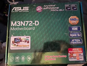ASUS M3N72-D AM2+ Motherboard nForce 750a SLI w/ AMD Phenom X4 & 8GB RAM TESTED - Photo 1/3