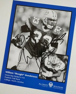 WILLIAM HENDERSON SIGNED PHOTO 8.5X11 GREEN BAY PACKERS Super Bowl XXXI Winner - Image 1 of 4