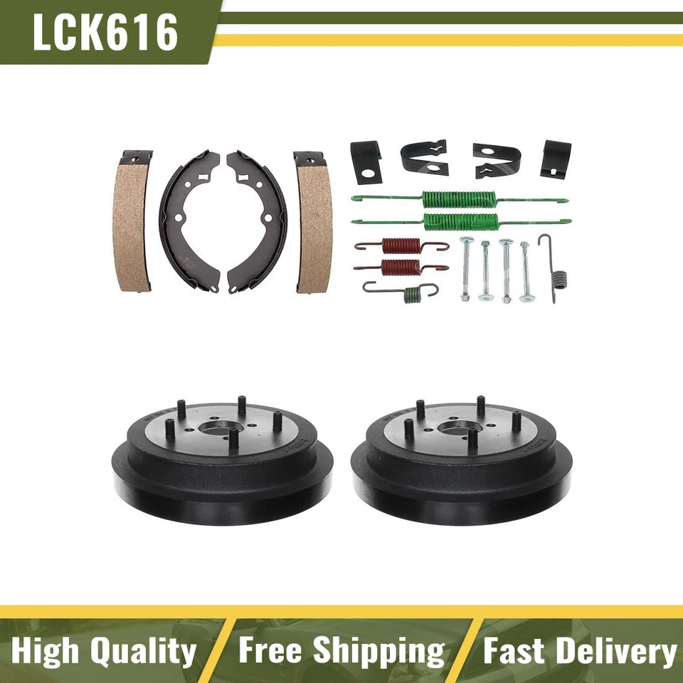 Rear Brake Drums & Brake Shoes Hardware Spring Kit Fits 1987-1995 Suzuki Samurai - Image 1 of 4