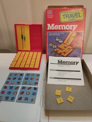 Fully Complete Vintage 1989 Milton Bradley Travel Memory Picture Matching Game - Image 1 of 4