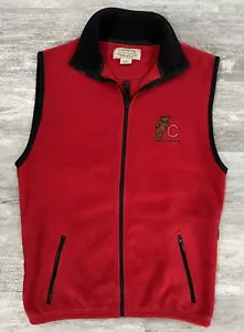 Vintage Cornell University Full Zip Red Sweater Vest Size Medium Class Of 1985 - Picture 1 of 7