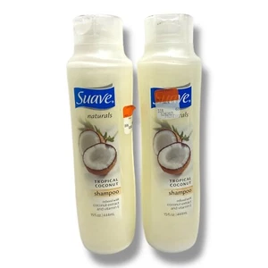 2 Suave NATURALS Shampoo Tropical Coconut Shampoo 15 oz Bottle New Old Stock - Picture 1 of 2