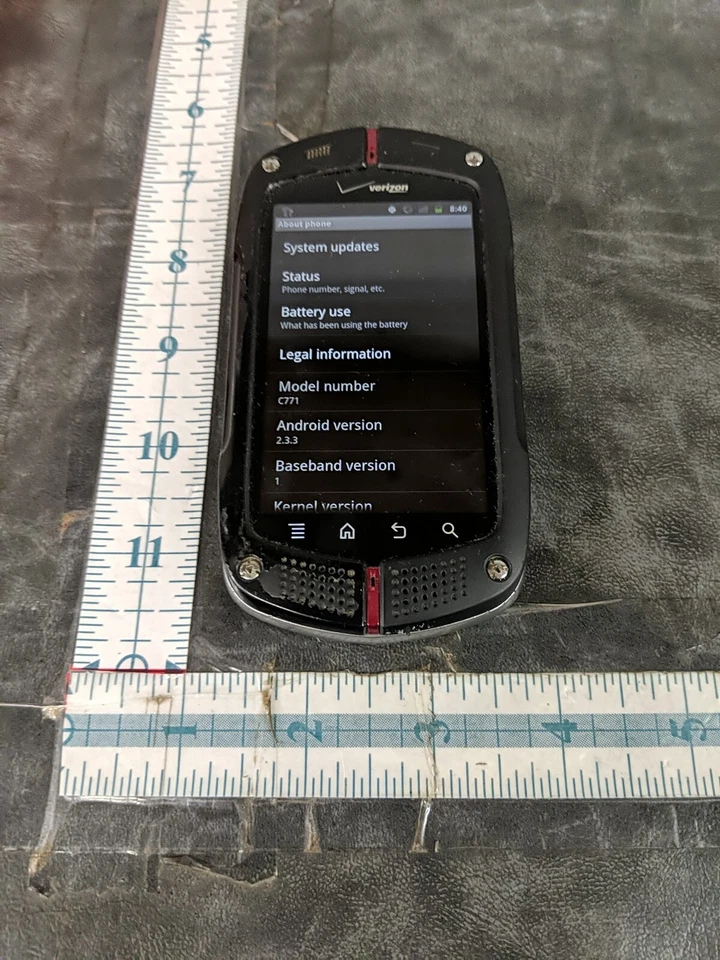 Casio G'zOne Commando C771  Black Smartphone - Image 1 of 4