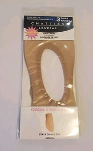 CHATTIES LEGWEAR Calzini Nascosti Donna Nylon Marrone No Show Fodera 3 Paia - Foto 1 di 5