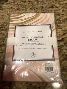 Pottery Barn Metallic Marble Cotton Pillow Sham Standard Size New With Tag - Picture 1 of 2