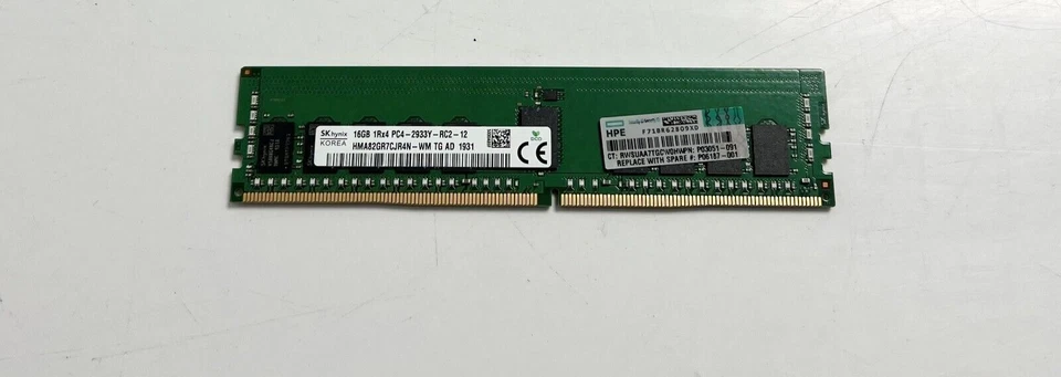 P00920-B21 HPE 16GB (1x16GB) 1Rx4 PC4-2933Y-R DDR4 Smart Kit Memory Module - Image 1 of 3