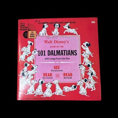 101 DALMATIONS Disneyland Record and Book LLP 305 Vintage 1965  - Imagem 1 de 4