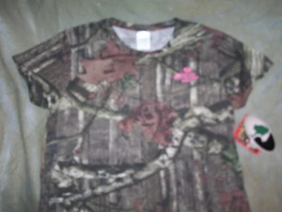 Mossy Oak Break Up Womens Shirt Large Camo Short Sleeve Infinity  - Image 1 of 3