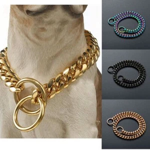 4 Colors 10mm Pet P Choke Chain Training Dog Collar Stainless Steel Dog Supplies - Picture 1 of 16