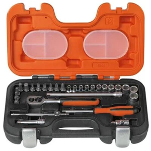 New Bahco S290 29pce 1/4 inch Drive Metric Socket Set Matt Chrome-Plated Finish - Picture 1 of 1