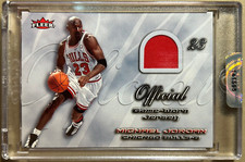 2006-07 FLEER OFFICIAL GAME WORN RED JERSEY RELIC MICHAEL JORDAN CHICAGO BULLS