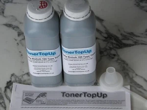 Two Bottles of Compatible Toner Refill for Konica Minolta Bizhub 160f 161 TN-113 - Picture 1 of 2