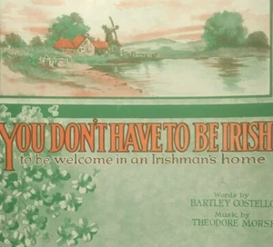 1917 You Don't Have To Be Partituras Irlandesas para ser bienvenido en casa de un irlandés. - Imagen 1 de 4