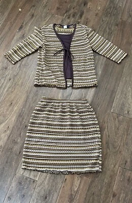 Vintage American Rag Two Piece  Lace/lined Top Mini Pencil Skirt Size Small - Image 1 of 4