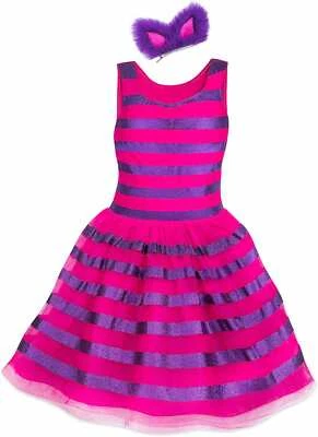 Disney Cheshire Cat Costume Dress w/ Ears - Womens Size XS - Alice in Wonderland - Image 1 of 2