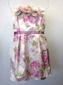 TWELVE by TWELVE Forever 21 Strapless Floral Petal Ruffle Sheath Dress NEW S - Picture 1 of 8