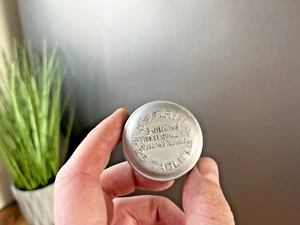 ANTIQUE 1920'S 5 GRAINS FINEST QUALITY 25 TABLETS ALUMINIUM TIN CHEMIST POT - Picture 1 of 7