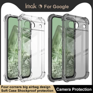 IMAK For Google Pixel 8a, Luxury Shockproof 4 Airbags Clear Soft TPU Case Cover - Picture 1 of 13