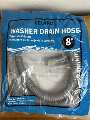 Universal Washing Machine Discharge Drain Hose 8’ Feet Long) by Kelaro. New - Image 1 of 2