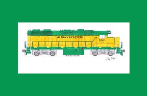 Albany & Eastern GP38AC #2001 11"x17" Matted Print Andy Fletcher signed - Picture 1 of 1