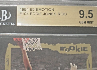 Eddie Jones 1994-95 Skybox Emotion Rookie #104 BGS 9.5 Gem Mint Lakers 1 of TWO! - Image 1 of 3