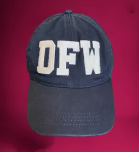 DFW Dallas Forth Worth Embroidered Adjustable Baseball Hat Navy Ball Cap NEW - Picture 1 of 13