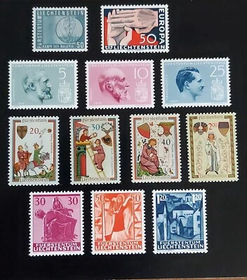Liechtenstein 1962 Complete Year set 9v - Image 1 of 4