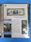 National Parks Two Dollar Bills Uncirculated Quarters Lot of 5 Page Sets Binder