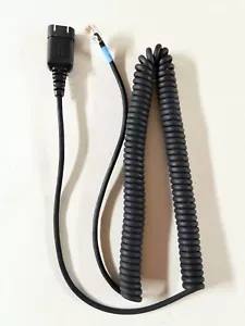 Audio Cable Adapter QD Direct Connect Headset Phone Coil Cord - Picture 1 of 4