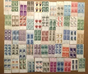US Mint Stamps Large 1c 3c 4c 5c Plate Blocks Lot - 55 PB All Different - Picture 1 of 6