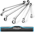 Double Box End Ratcheting Wrench Set Metric With Pouch 6 Piece NEW
