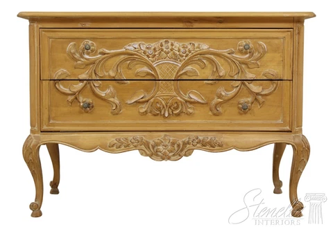 55256EC: Italian Style 2 Drawer Carved Commode Chest Cover