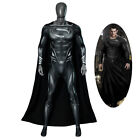 Justice League Superman -Black suit Costume Cosplay Bodysuit Men's Outfit Ver4