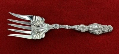 Tenedor de sardina Whiting Sterling Silver 1902 Lily 5 1/2" sin monograma Foto 1 de 4