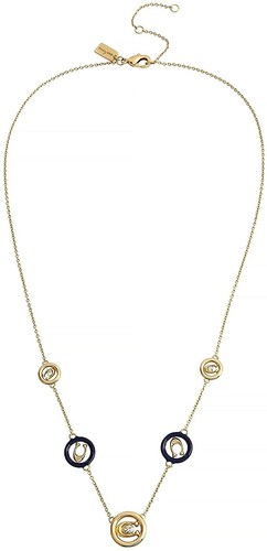 COACH Collana Donna Smaltata Stazione Corta Marina Militare Taglia Unica