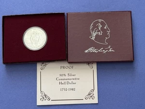 George Washington 250th Anniversary Silver Half-Dollar Coin - Proof - Picture 1 of 8