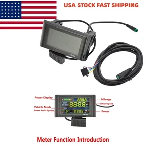 24V/36V/48V/60V E-Bike SW900 buntes LCD Display Geschwindigkeitsmesser SM&WP Stecker US SAU - Bild 1 von 12