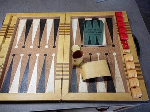 Vintage Crisloid 1.75” Bakelite Cherry & Butterscotch Backgammon Set 750 grams - Picture 1 of 7