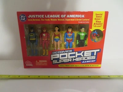 DC Direct Pocket Super Heroes JLA 6 piezas juego de caja The Atom 2003 sin usar, en caja sellada Foto 1 de 4