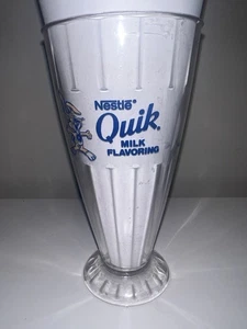 Vintage RARE Nestle Quik Milk Flavoring Plastic Shake Glass - Picture 1 of 5