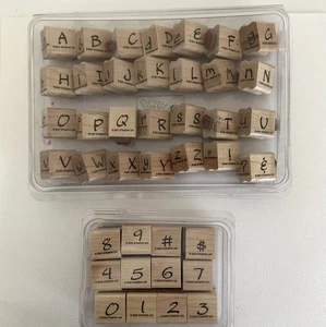 Stampin Up! Pinselstrich Buchstaben & Zahlen doppelt montierte Stempel - Bild 1 von 7