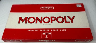 Monopoly Board Game Original Red Box with Metal Pieces 1980's     GT - Image 1 of 4